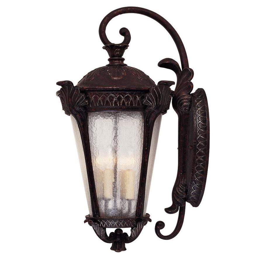 28.25in H Distressed Bronze Outdoor Wall Light at