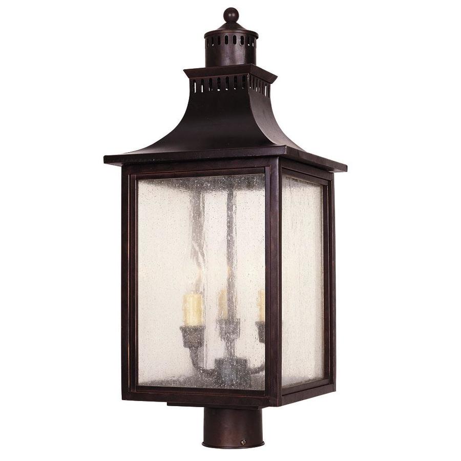 40Watt 23.75in English Bronze Traditional Post Light at