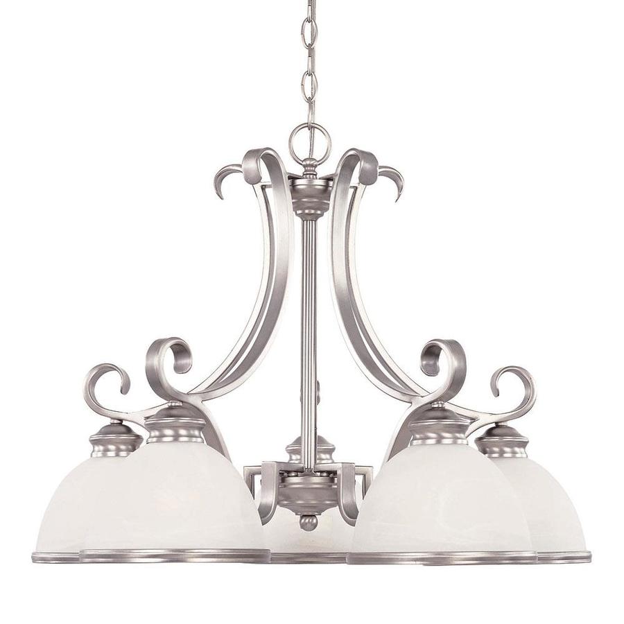 Shop Shandy 27in 5Light Pewter Candle Chandelier at