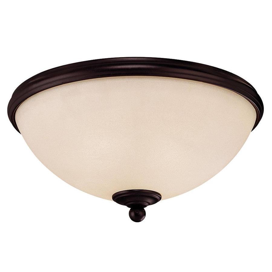 15.19-in English Bronze Traditional Flush Mount Light