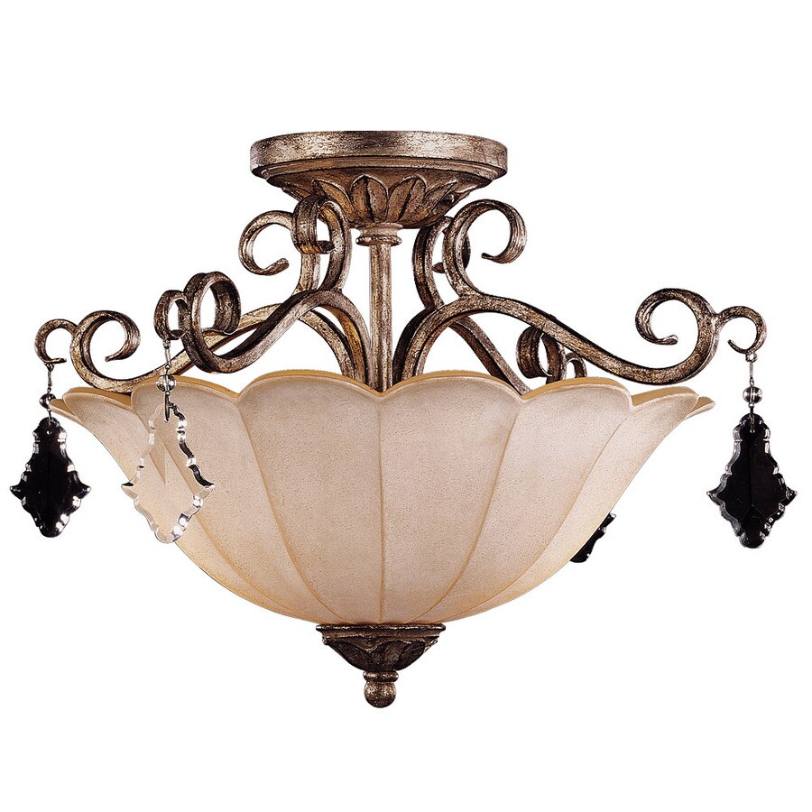 1-Light 13.23-in New Mocha Flush Mount Light in the Flush Mount Lighting  department at Lowes.com