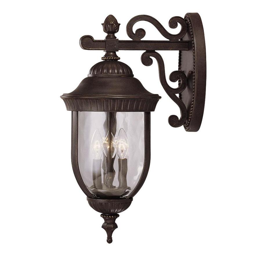 23.25-in H Walnut Patina Candelabra Base (E-12) Outdoor Wall Light