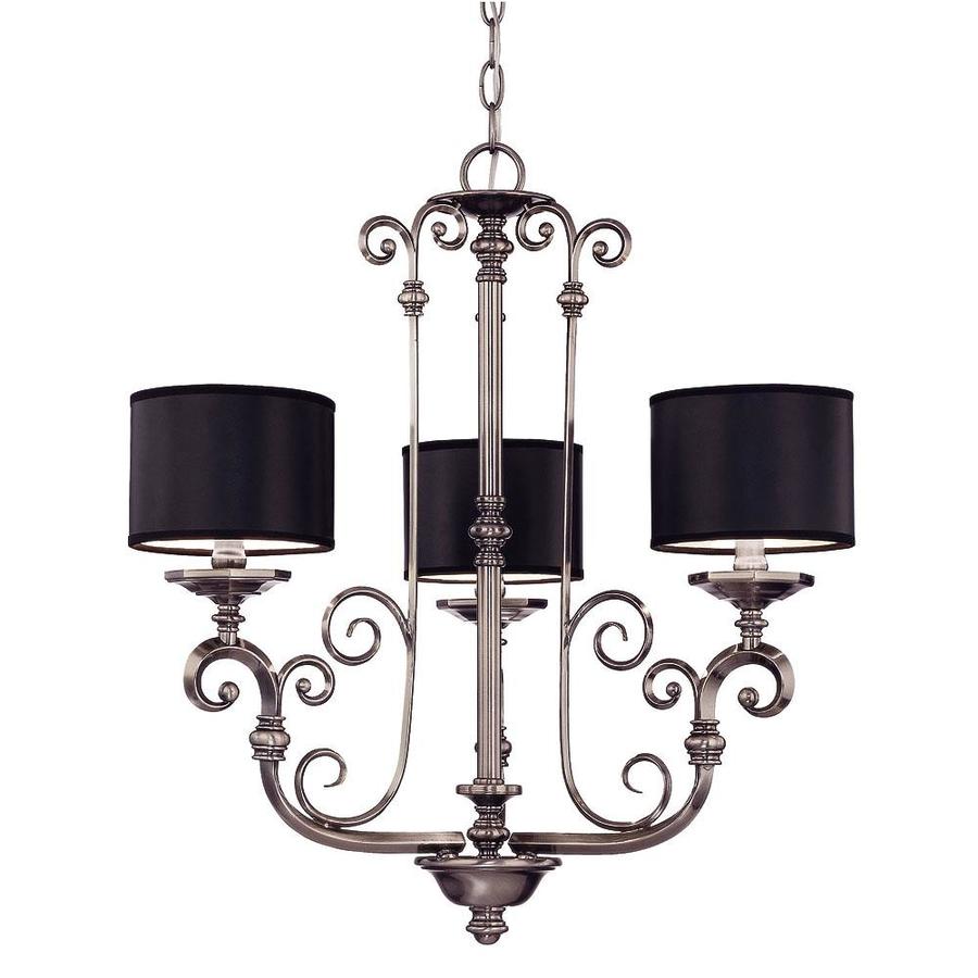 Shandy 24.25in 3Light Brushed Pewter Candle Chandelier at