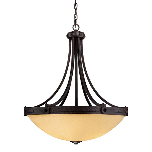 Shandy Oiled Copper Traditional Tinted Glass Bowl Pendant Light In The Pendant Lighting 8024