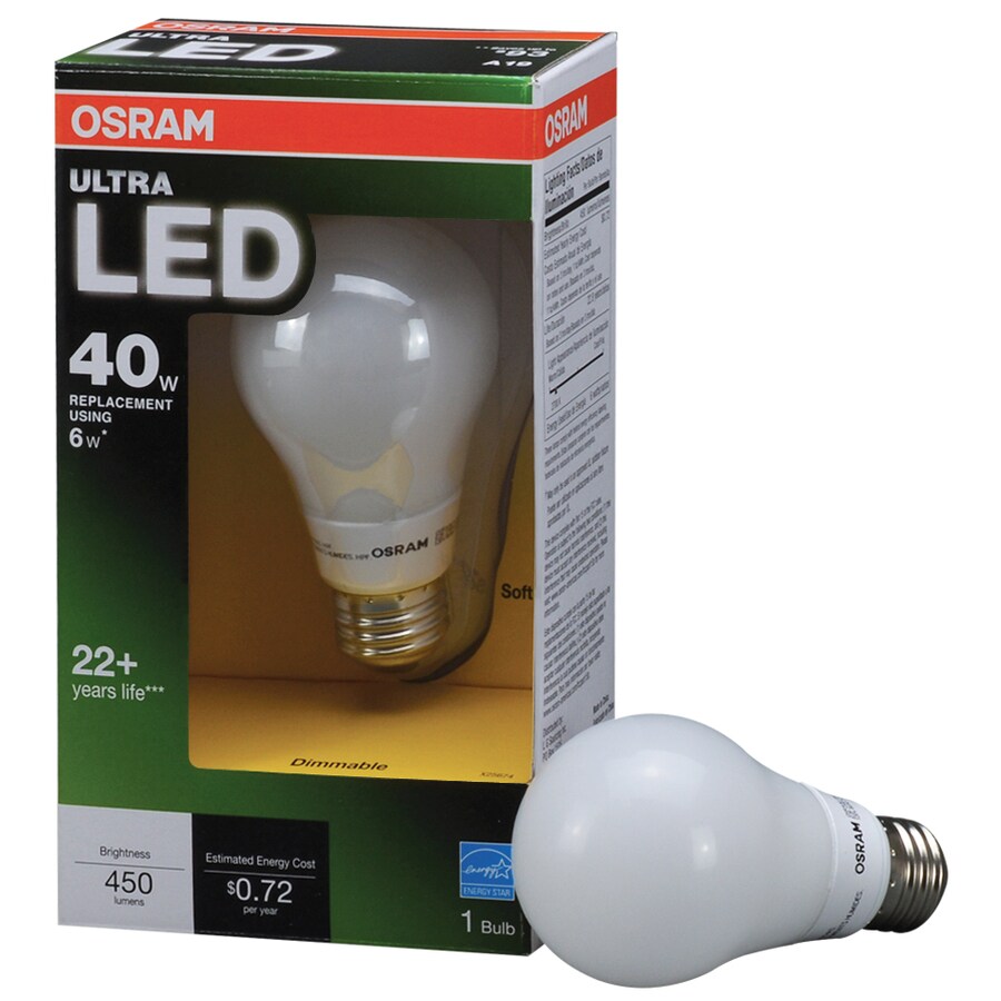Balling Imperial behalve voor OSRAM 40-Watt EQ A19 Soft White Medium Base (e-26) Dimmable LED Light Bulb  at Lowes.com