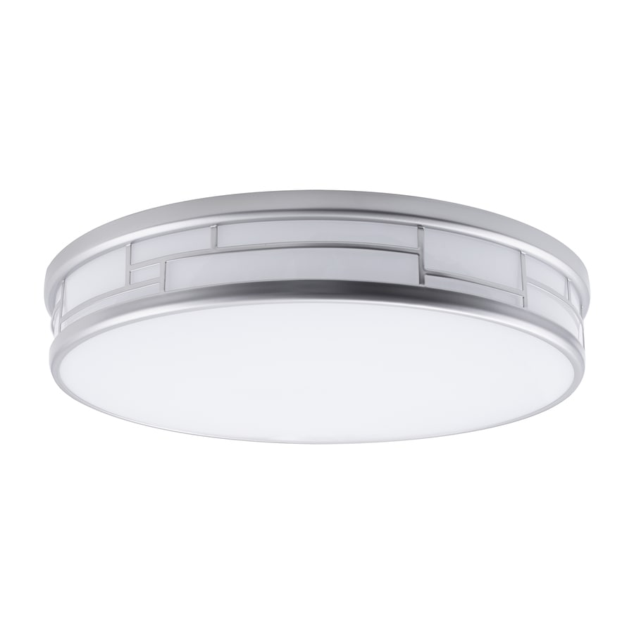 allen + roth Daphne 19in Nickel Modern/Contemporary Flush Mount Light