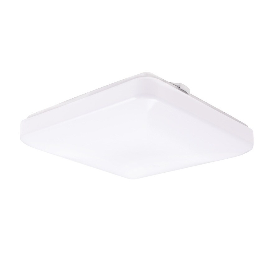 Utilitech Square Flushmount 12.3in White Modern/Contemporary Flush
