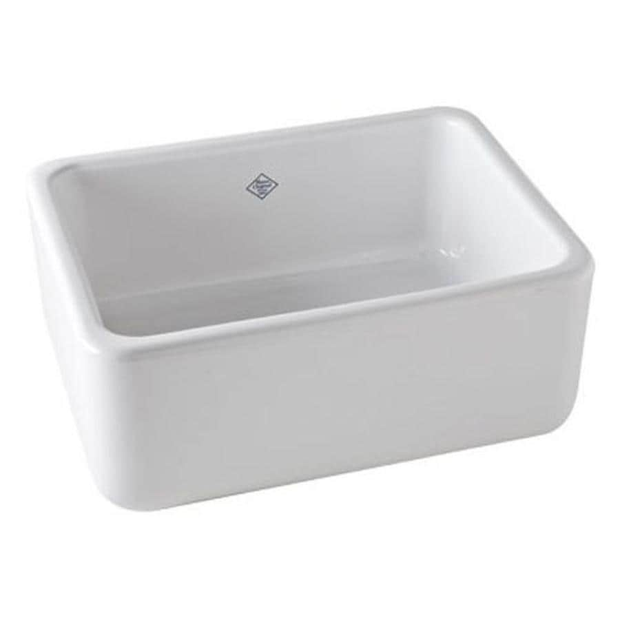 Rohl Shaws 27 62 In X 18 5 In White Single Bowl Tall 8 In Or Larger Undermount Apron Front Farmhouse Residential Kitchen Sink In The Kitchen Sinks Department At Lowes Com