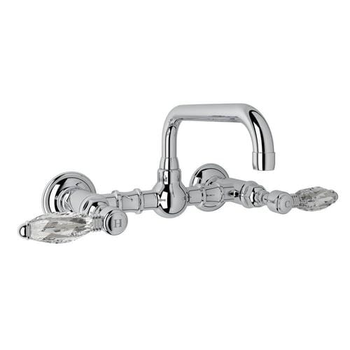 Rohl Country Bath Polished Chrome 2 Handle Widespread Bathroom Sink   824438195745xl 