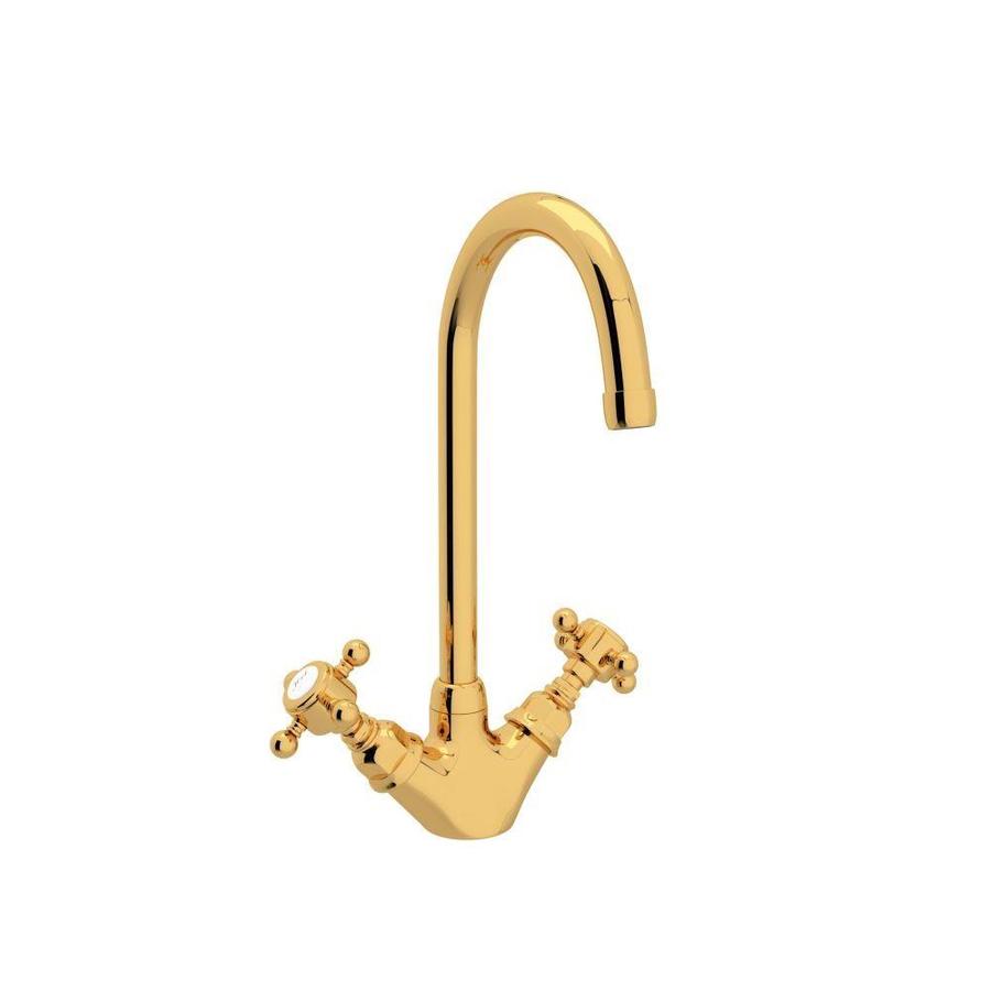 Rohl Country Kitchen Inca Brass 2 Handle Deck Mount High Arc