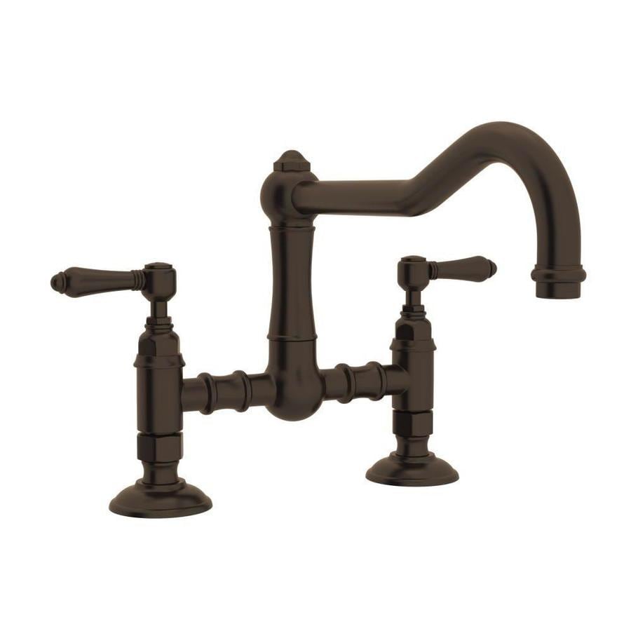Rohl Country Kitchen Tuscan Brass 2-Handle Deck Mount ...