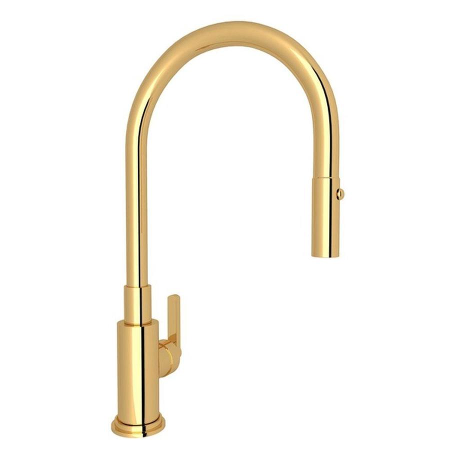 Rohl Italian Kitchen Lombardia Italian Brass 1-Handle Deck-Mount Pull