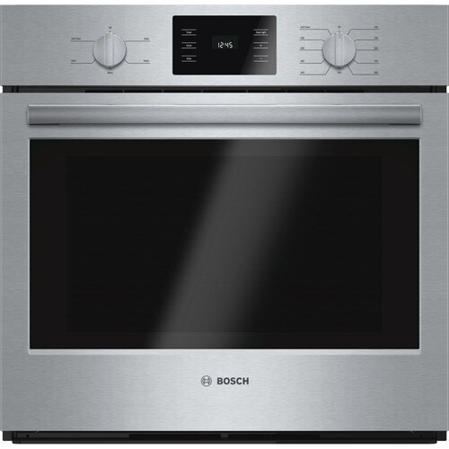 Bosch 500 Self Cleaning Single Electric Wall Oven Steel At Lowes Com