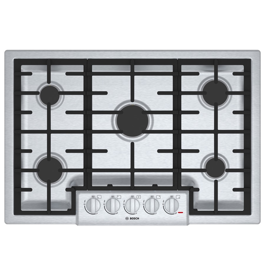 Bosch 800 30 In 5 Burner Stainless Steel Gas Cooktop Common 30