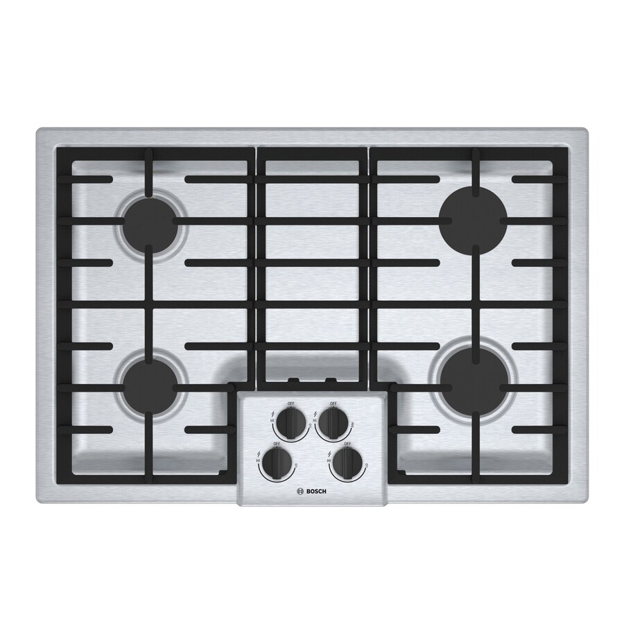 Bosch 500 30 In Stainless Steel Gas Cooktop Common 30 In Actual