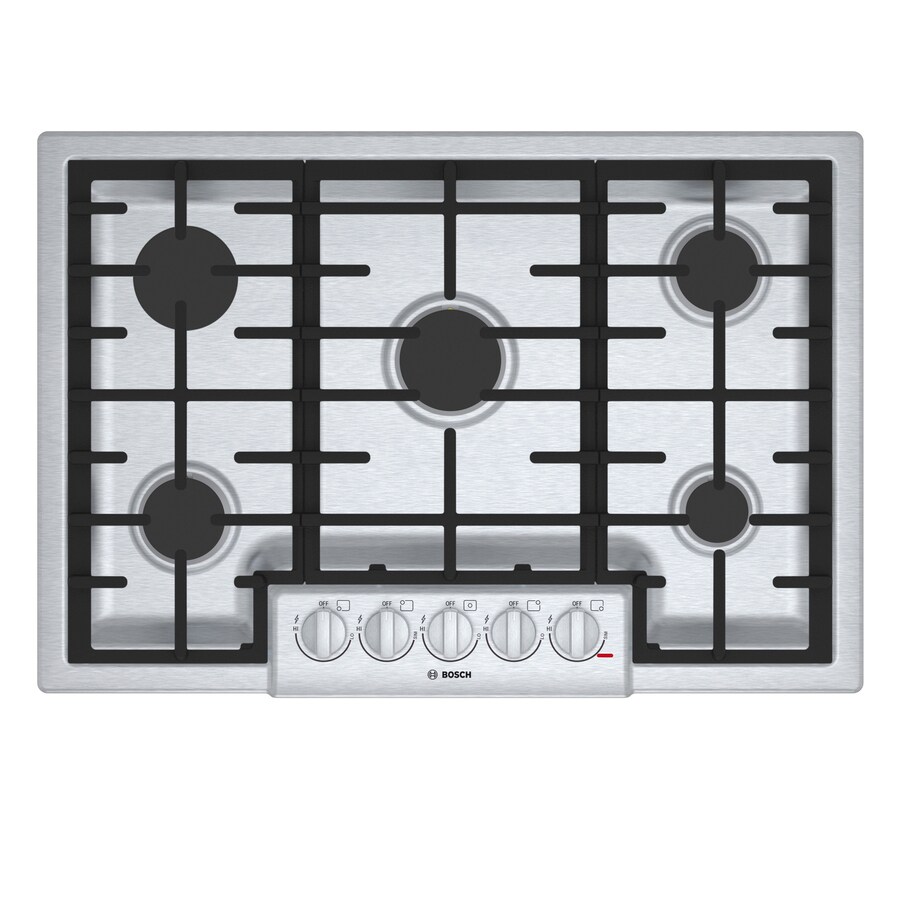 Bosch 800 30 In 5 Burner Stainless Steel Gas Cooktop Common 30