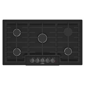 Gas Cooktops At Lowes Bosch 800 5 Burner Gas Cooktop Black Stainless Steel Common 36