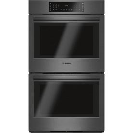 Bosch Double Electric Wall Ovens At Lowes Bosch 800 Series Self Cleaning True Convection Double Electric Wall Oven Fingerprint Resistant