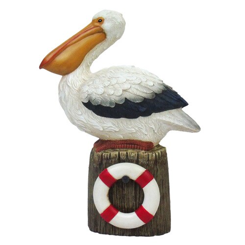 Garden Treasures 14.5in H x 5in W Pelican Garden Statue in the Garden Statues department at
