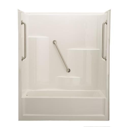 Laurel Mountain Stuart White 1-Piece Bathtub Shower Kit (Common: 60-in ...