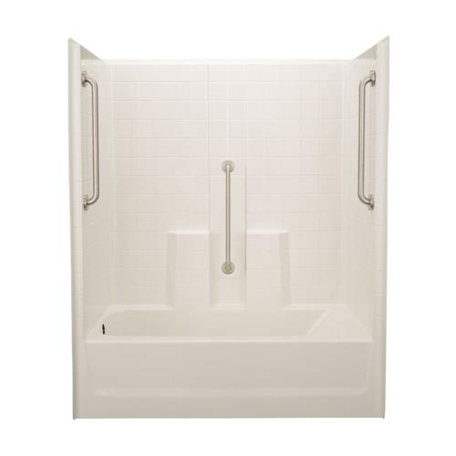 Laurel Mountain Pembroke White 1-Piece Bathtub Shower Kit (Common: 60 ...