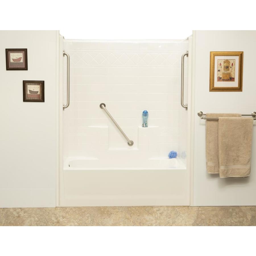 Laurel Mountain Phenix White 1-Piece Bathtub Shower Kit (Common: 60-in ...