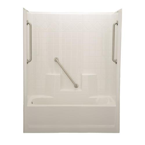 Laurel Mountain Phenix White 1-Piece Bathtub Shower Kit (Common: 60-in ...