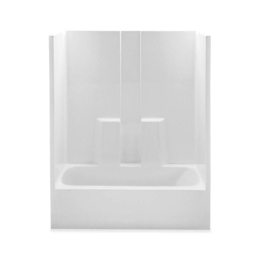 Laurel Mountain Cheriton White 1 Piece Bathtub Shower Kit