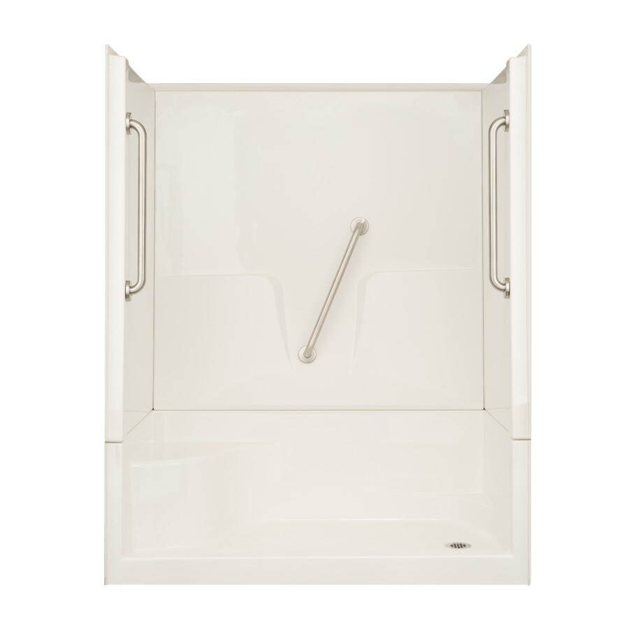 Laurel Mountain Coeburn Low Threshold White 4Piece Alcove Shower Kit