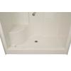 Laurel Mountain Dendron 60x36 White LH Seat One-Piece Shower at Lowes.com