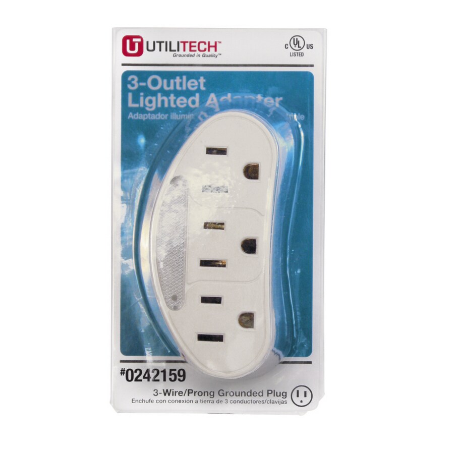 Utilitech 3 OUTLET TAP W/NIGHTLIGHT in the Extension Cords department ...