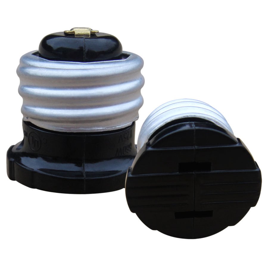 660-Watt Black Medium Light Socket Adapter at Lowes.com
