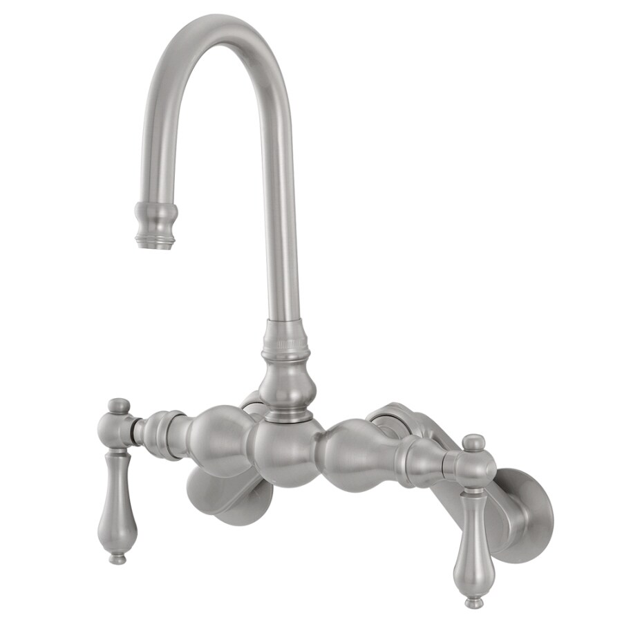 American Bath Factory F300 B Satin Nickel 2Handle Wall Mount Bathtub