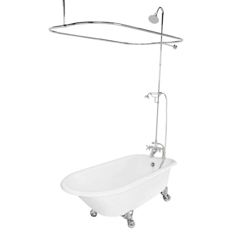 Shop American Bath Factory Windsor 61in White Cast Iron Clawfoot