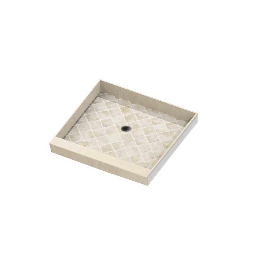 American Bath Factory Sonoma Molded Stone Shower Base 42in W x 42in L