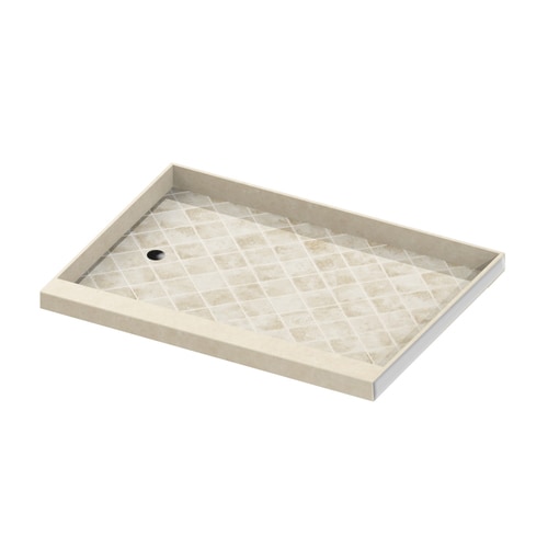 American Bath Factory Sonoma Brown Sugar/Espresso Bean Molded Stone Shower Base 32in W x 60in