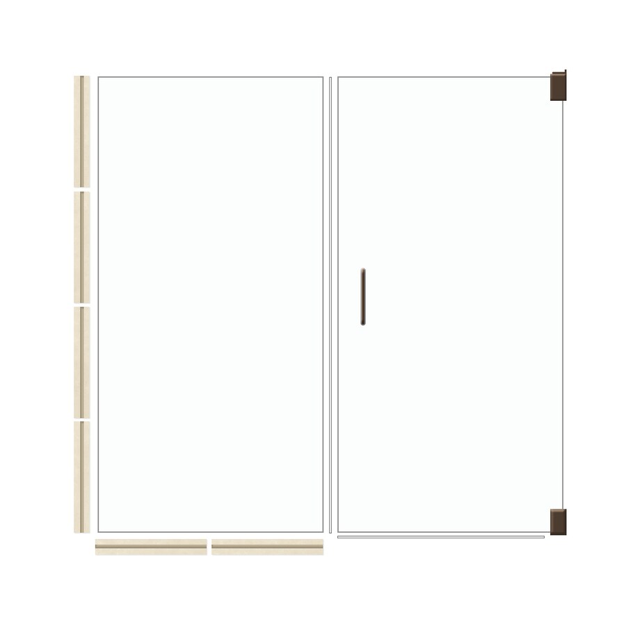 American Bath Factory 70-in H x 47.5-in W 3/8-in Clear Glass