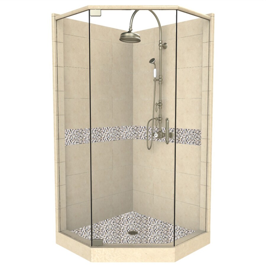 American Bath Factory Java Neo-angle (Center Drain) Drain Included at ...