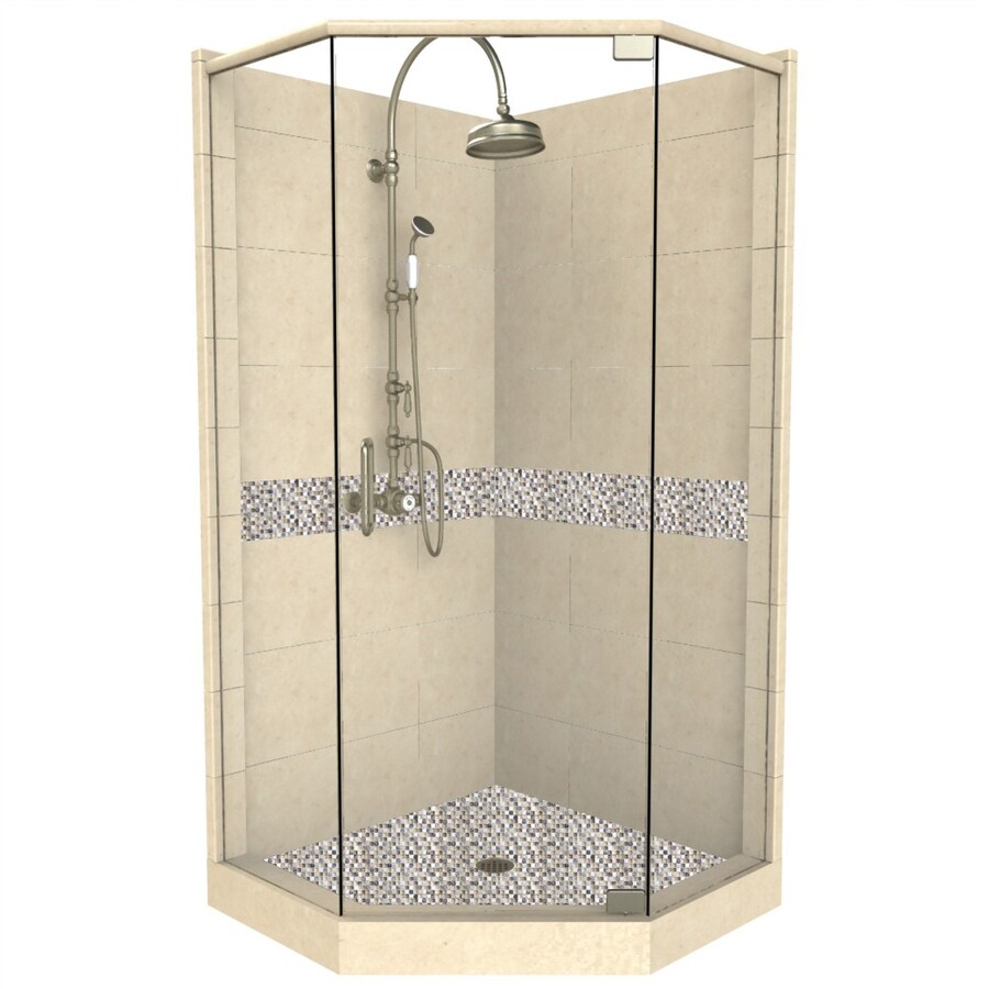 American Bath Factory Java Neo-angle (Center Drain) Drain Included at ...