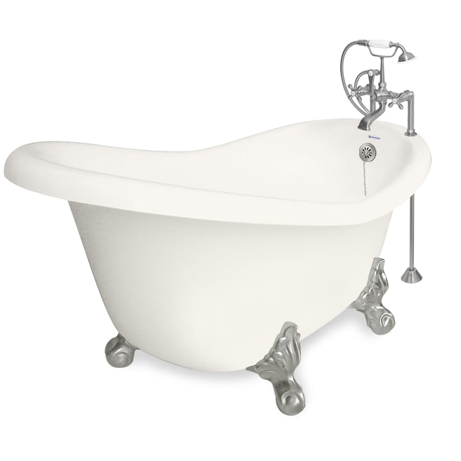 American Bath Factory Ascot 60in Bisque Acrylic Clawfoot Bathtub with