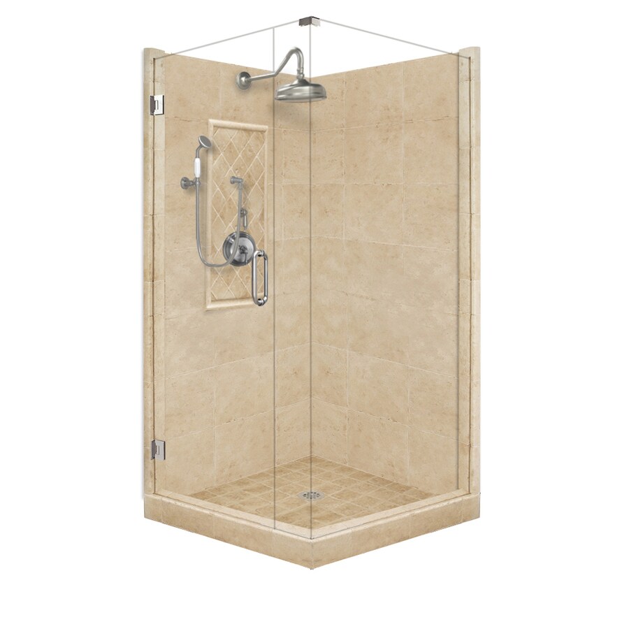 American Bath Factory Panel Medium Fiberglass and Plastic Square Corner