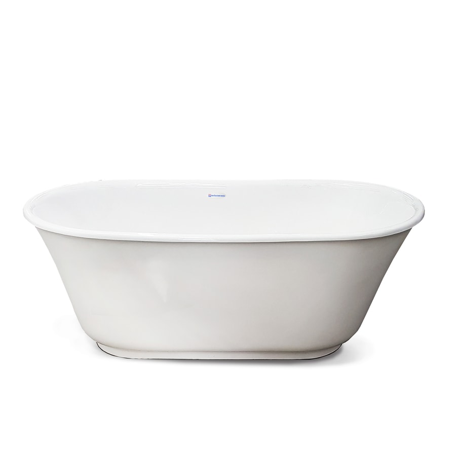 Shop Bathtubs at Lowes.com  American Bath Factory Chelsea White Tub Acrylic Oval Freestanding Bathtub  with Back Center Drain (Common