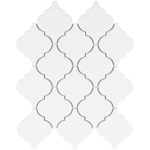 Satori Hudson Brilliant White 12in x 12in Glossy Porcelain Lantern