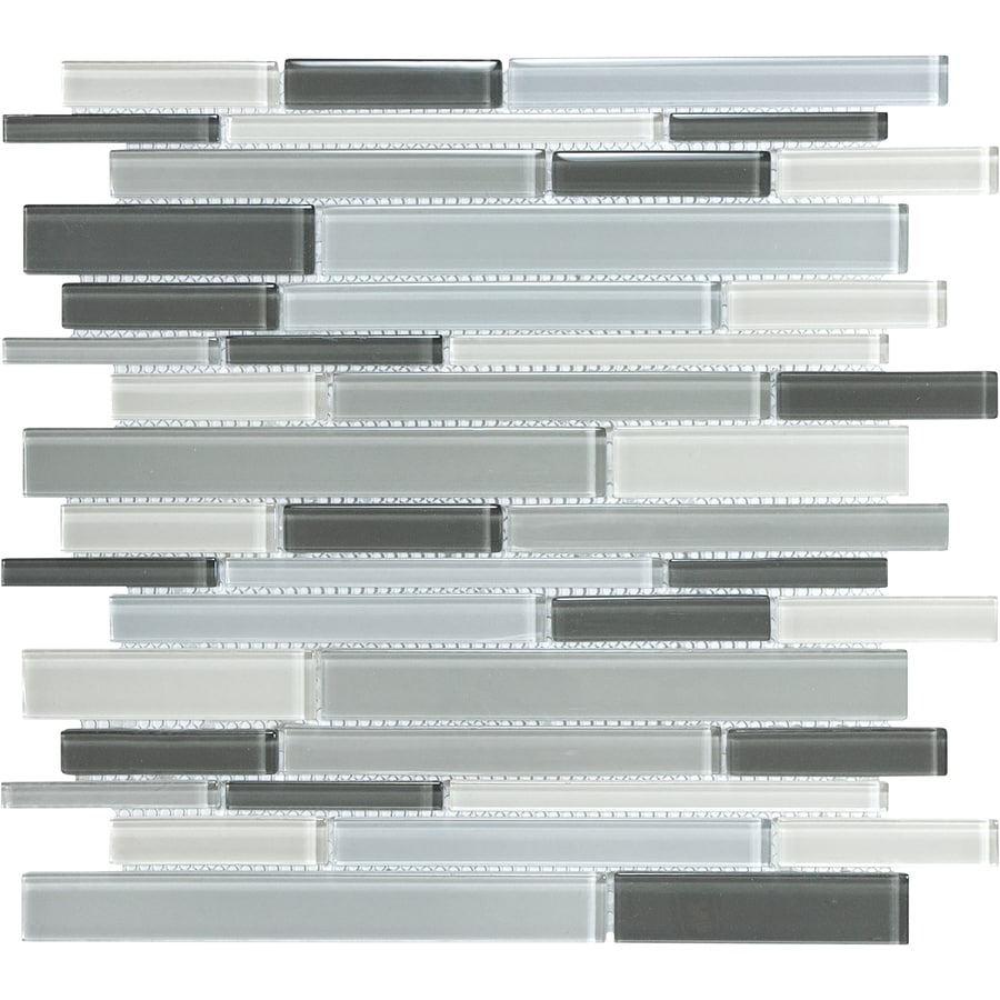 Unbranded Drp Ash Linear Glass Mosaic, Linear Glass Tile