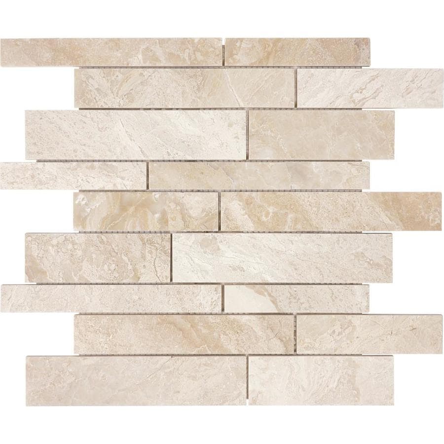 Anatolia Tile Impero Reale 12 In X 12 In Linear Marble Mosaic Wall Tile Common 12 In X 12 In