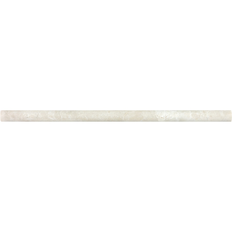 Anatolia Tile Crema Luna Marble Pencil Liner Tile (Common: 5/8-in x 12 ...
