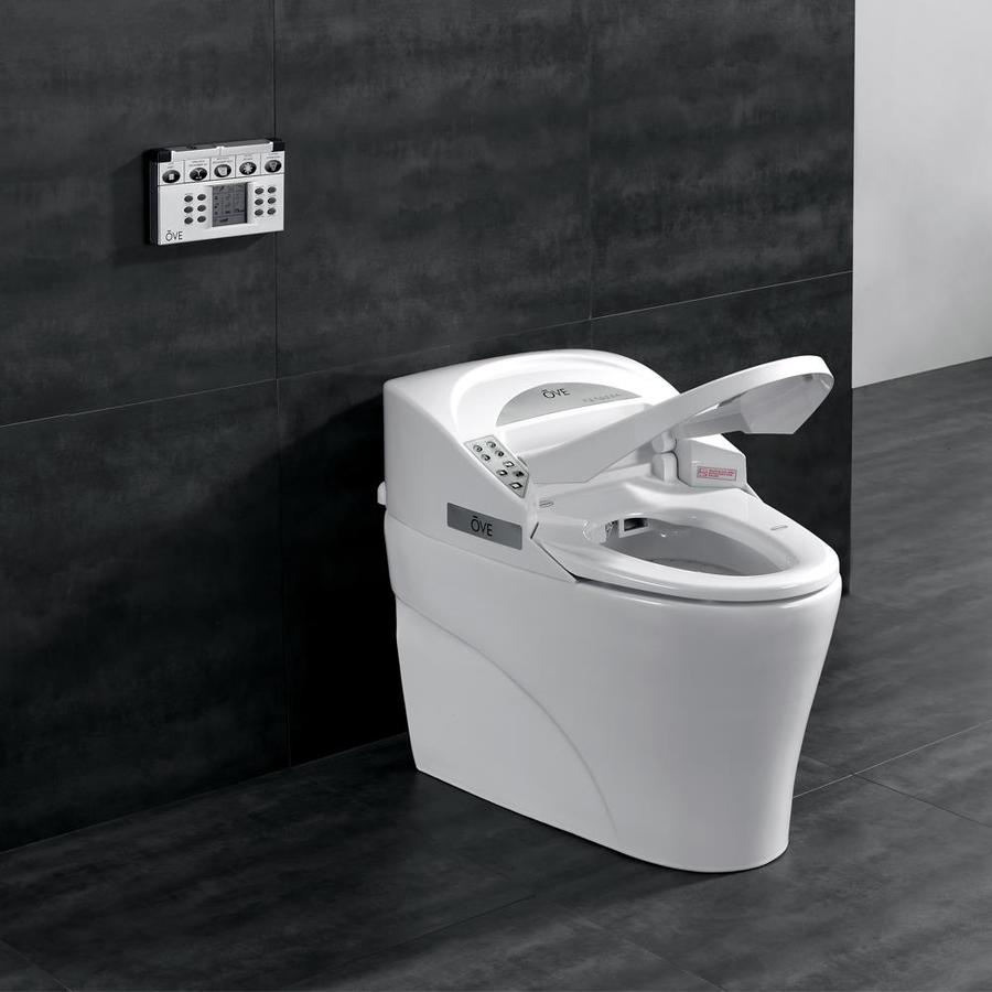 OVE Decors White Elongated Standard Height Smart Toilet 12 ...