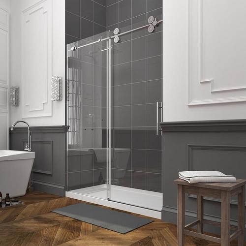 OVE Decors Sydney 56in to 59in W Frameless Polished Chrome Sliding Shower Door at