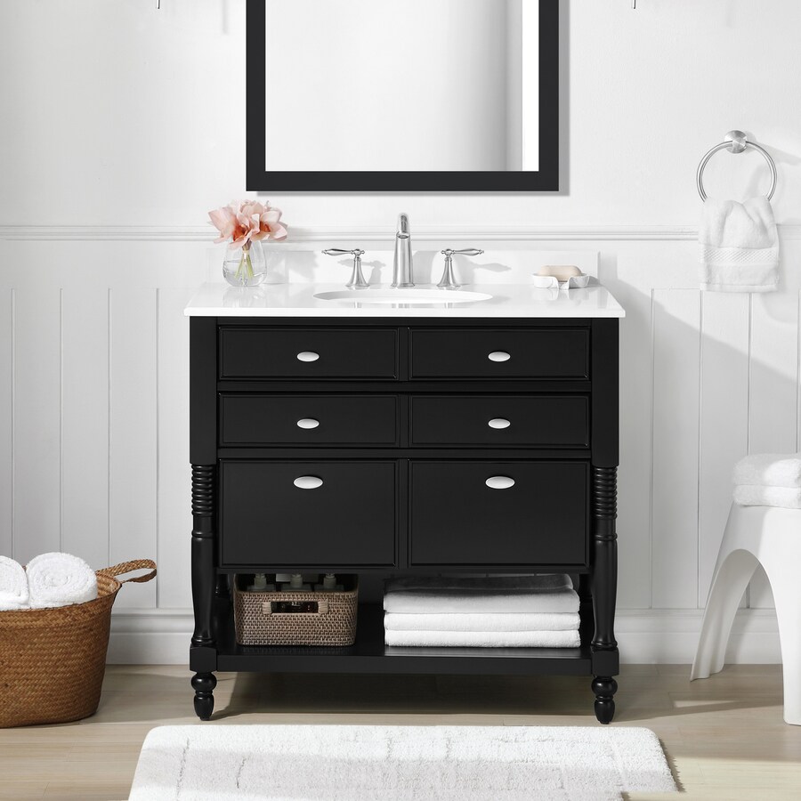 Ove Decors Elizabeth 36 In Espresso Single Sink Bathroom Vanity