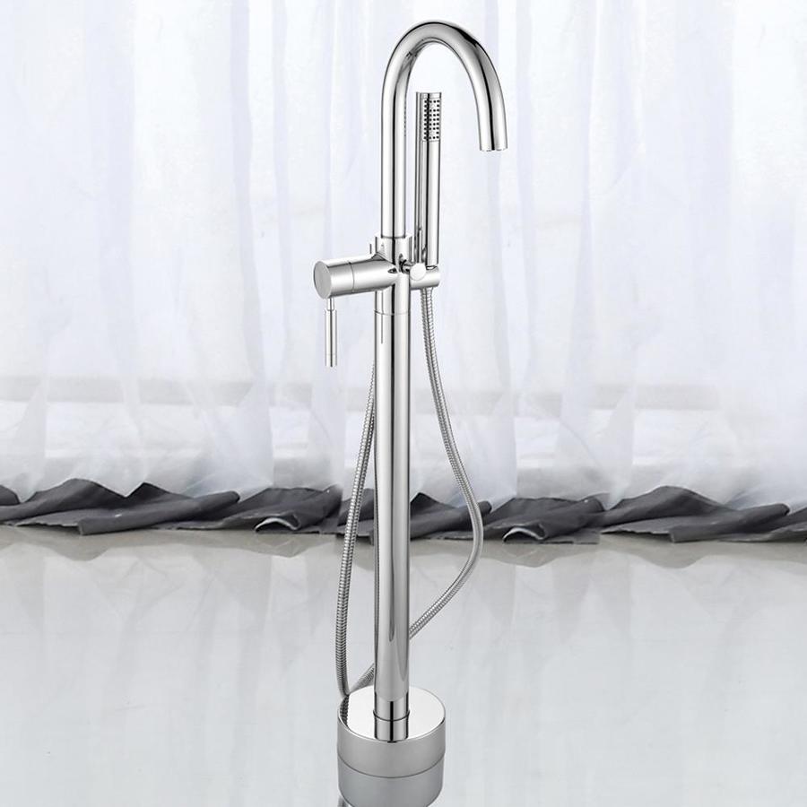 Ove Decors Athena Chrome 1 Handle Residential Freestanding Bathtub